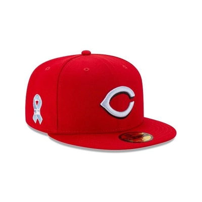 Red Cincinnati Reds Hat - New Era MLB Father's Day 59FIFTY Fitted Caps USA3580741